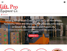 Tablet Screenshot of liftproequipment.com